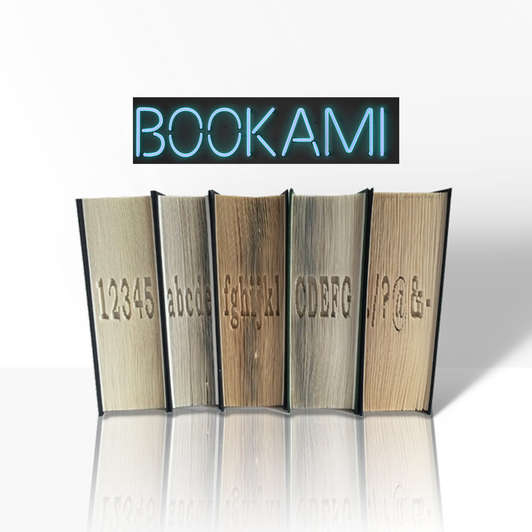 Mini Cut and Fold Alphabet - Book Folding Patterns - Bookami Book Folding