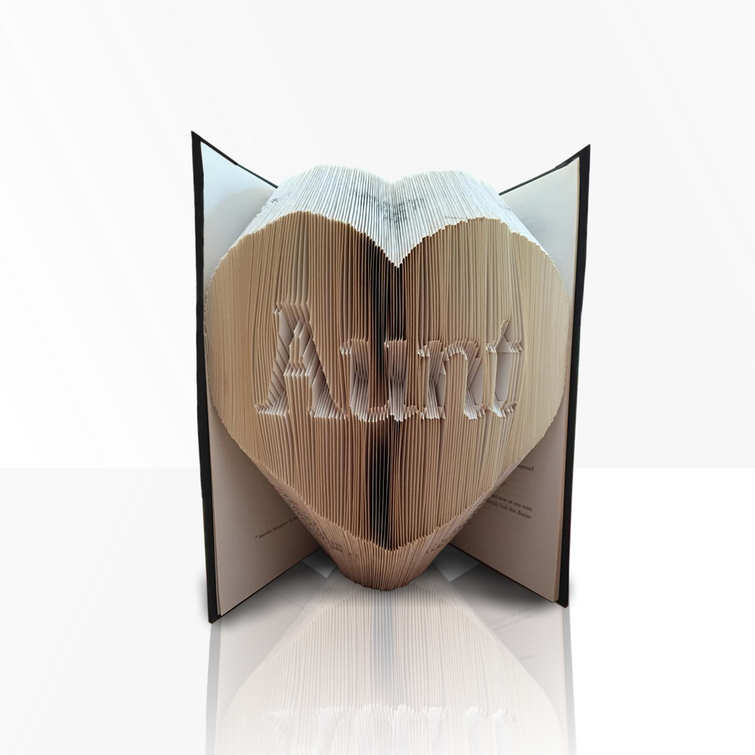 Aunt in Heart Book Folding Pattern