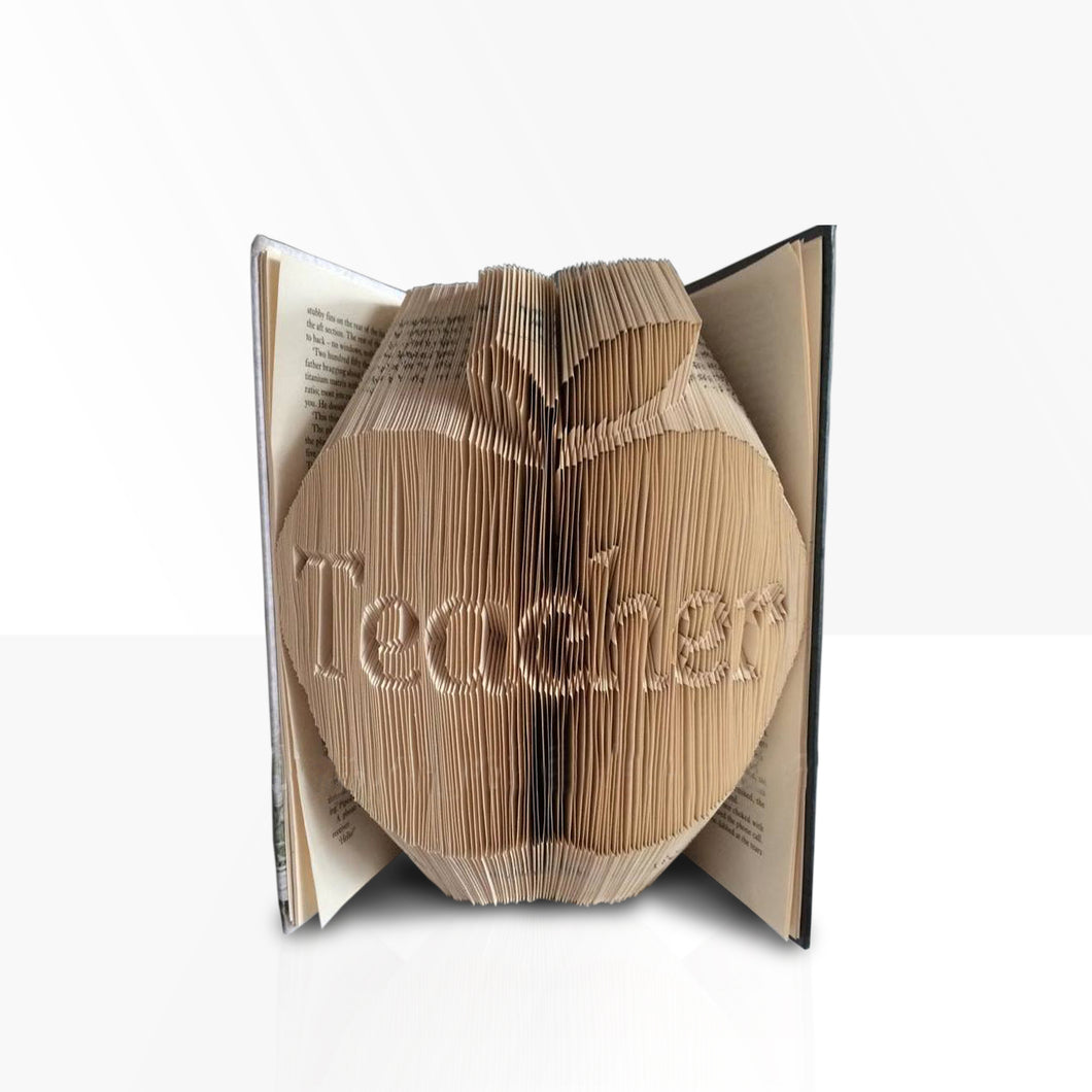 Apple For The Teacher Book Folding Pattern - Bookami Book Folding